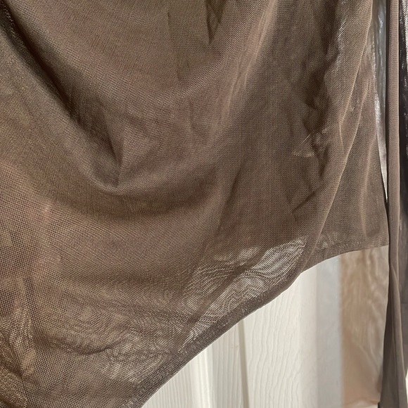 ZARA ASYMMETRICAL MESH BODYSUIT - Picture 5 of 7